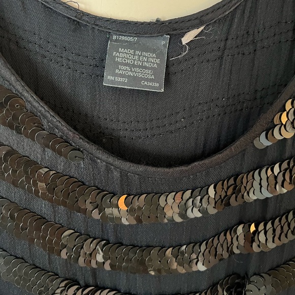 French Connection Black Sequin Dress Medium - Picture 2 of 5